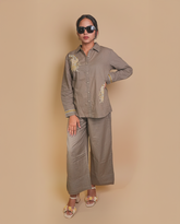 Pairplay FLORA Mushroom Grey Cotton Co-ord Set